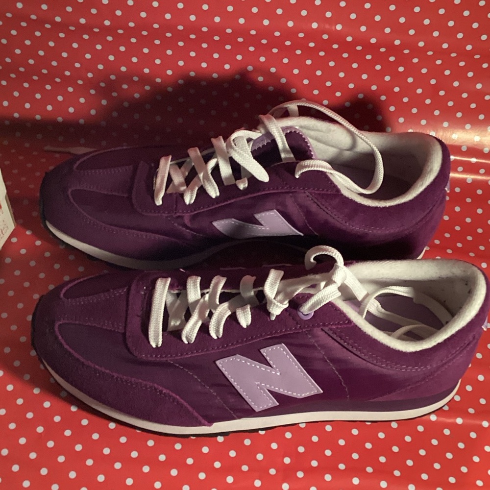 New Balance Plum Sneakers with White Details